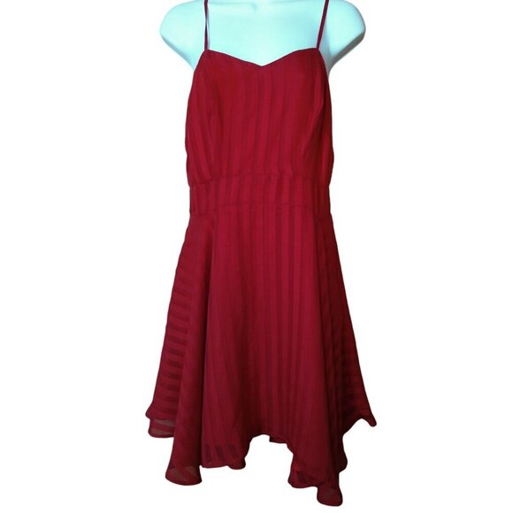 Jack By BB Dakota Women's Medium Red Spaghetti Strap Dress - Picture 1 of 4